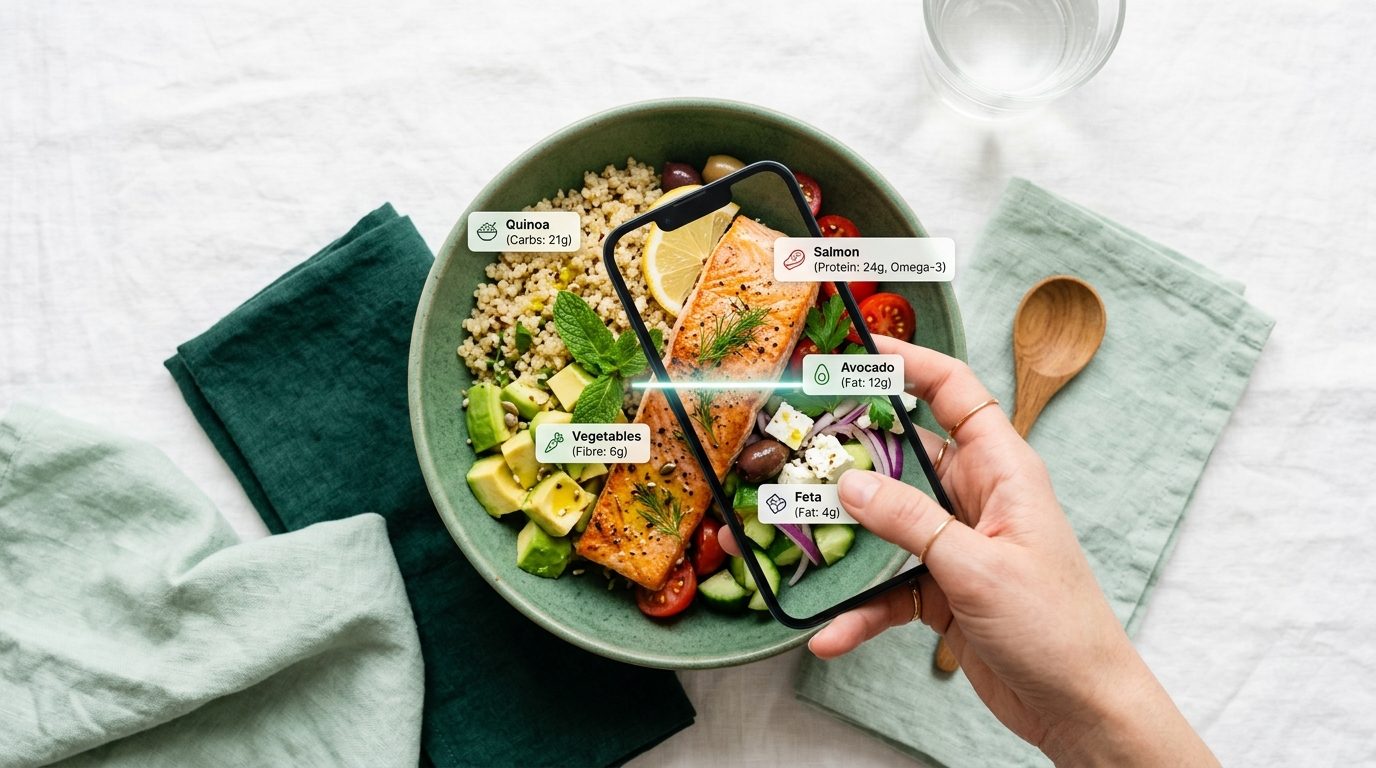 AI scanning a Mediterranean bowl